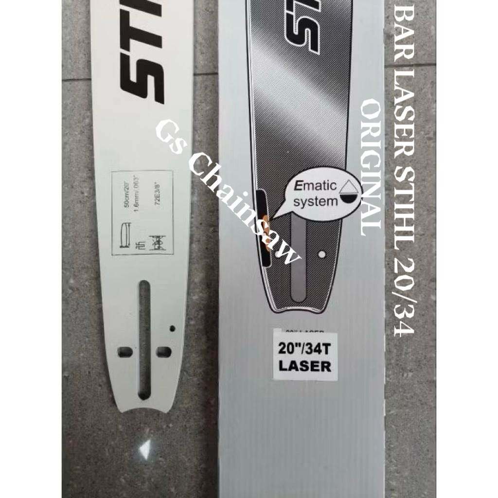 Guide Bar Chainsaw Stihl  20" 34T Laser Nose/ Gigi.Bar Senso Stihl 20 inch 34 mata Gigi Kasar