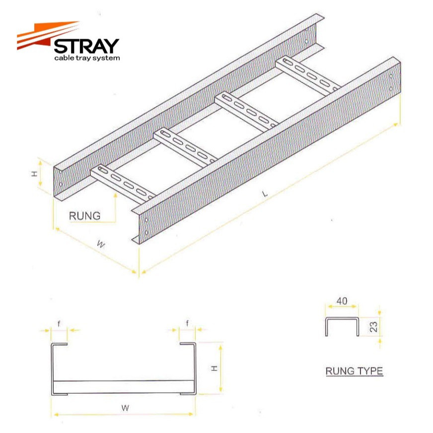 CABLE LADDER-U 100x300x2400 MM HOTDIP GALVANIS READY STOCK