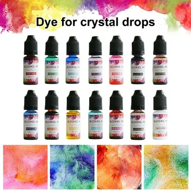 Pewarna Resin Cair Alcohol Ink Diffusion Effect Pigment Alkohol Resin Epoxy Uv Lycal
