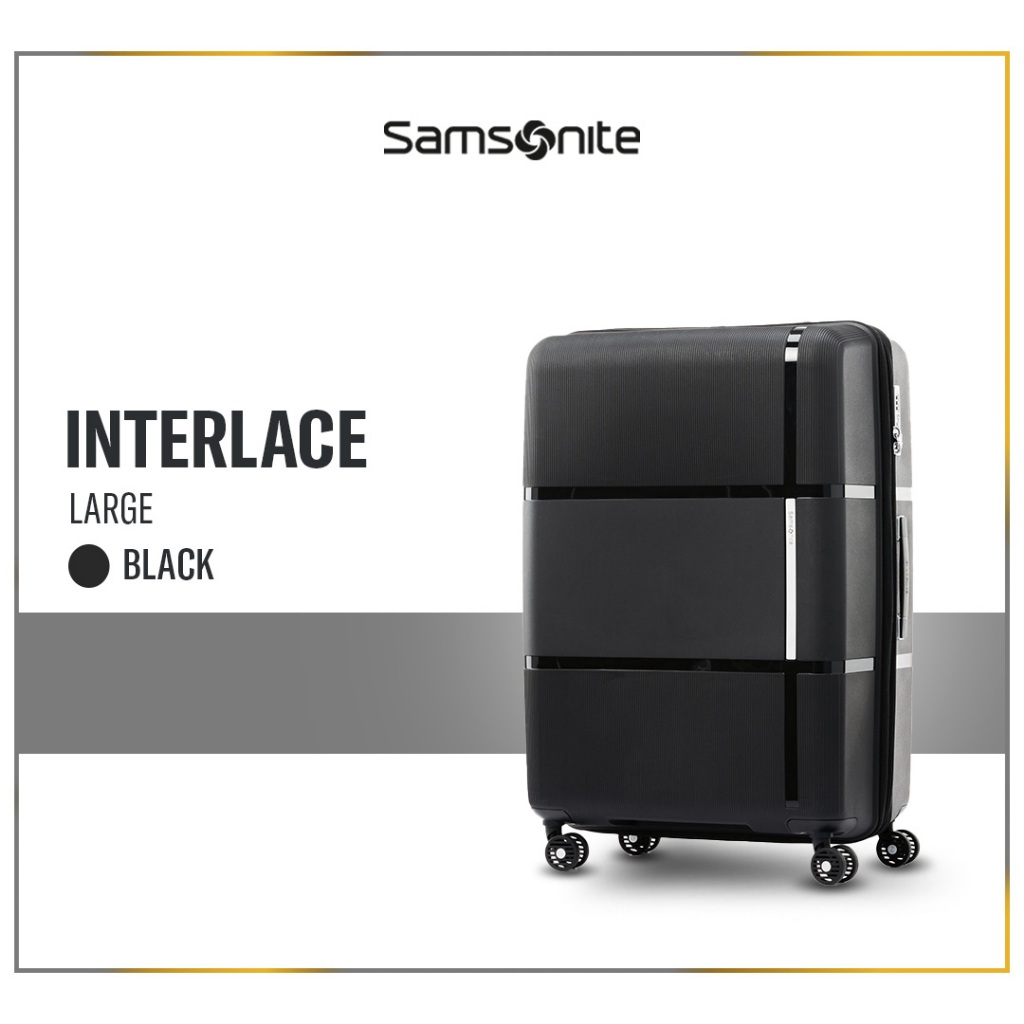 Samsonite Koper Hardcase Interlace Large 28 inch Exp V2 - Black