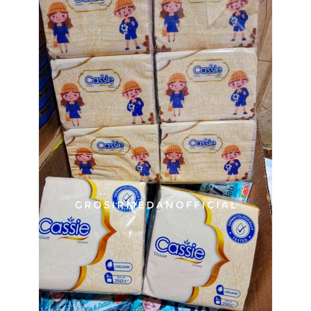 CASSIE POP UP BROWN TISSUE - TISU POP UP BROWN CASSIE TANPA PEMUTIH DAN BAHAN KIMIA