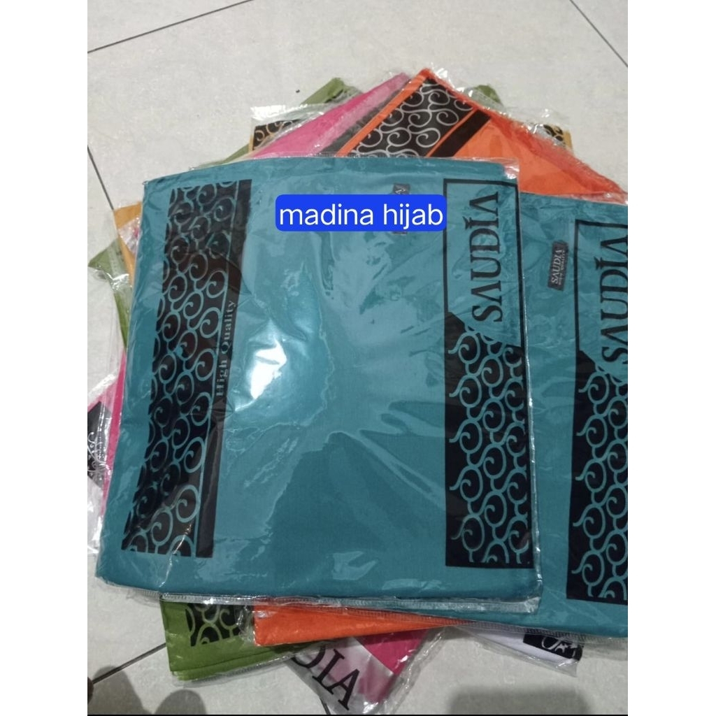 jilbab saudia warna pkk hijau/biru toska