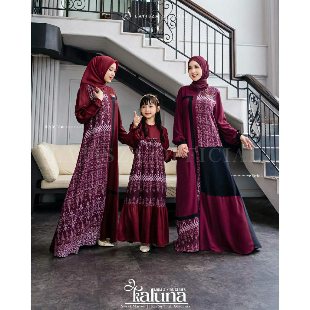 KALUNA DRESS MOM AND KIDS BY LATISZA // GAMIS COUPLE IBU ANAK MUSLIMAH PREMIUM // RAYA DRESS