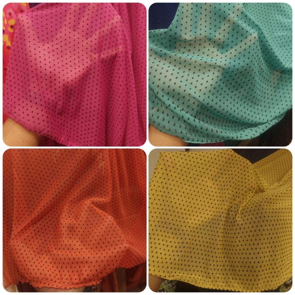 Kain/Bahan/TILE STRETCH DOT BELUDRU/Premium/Impor