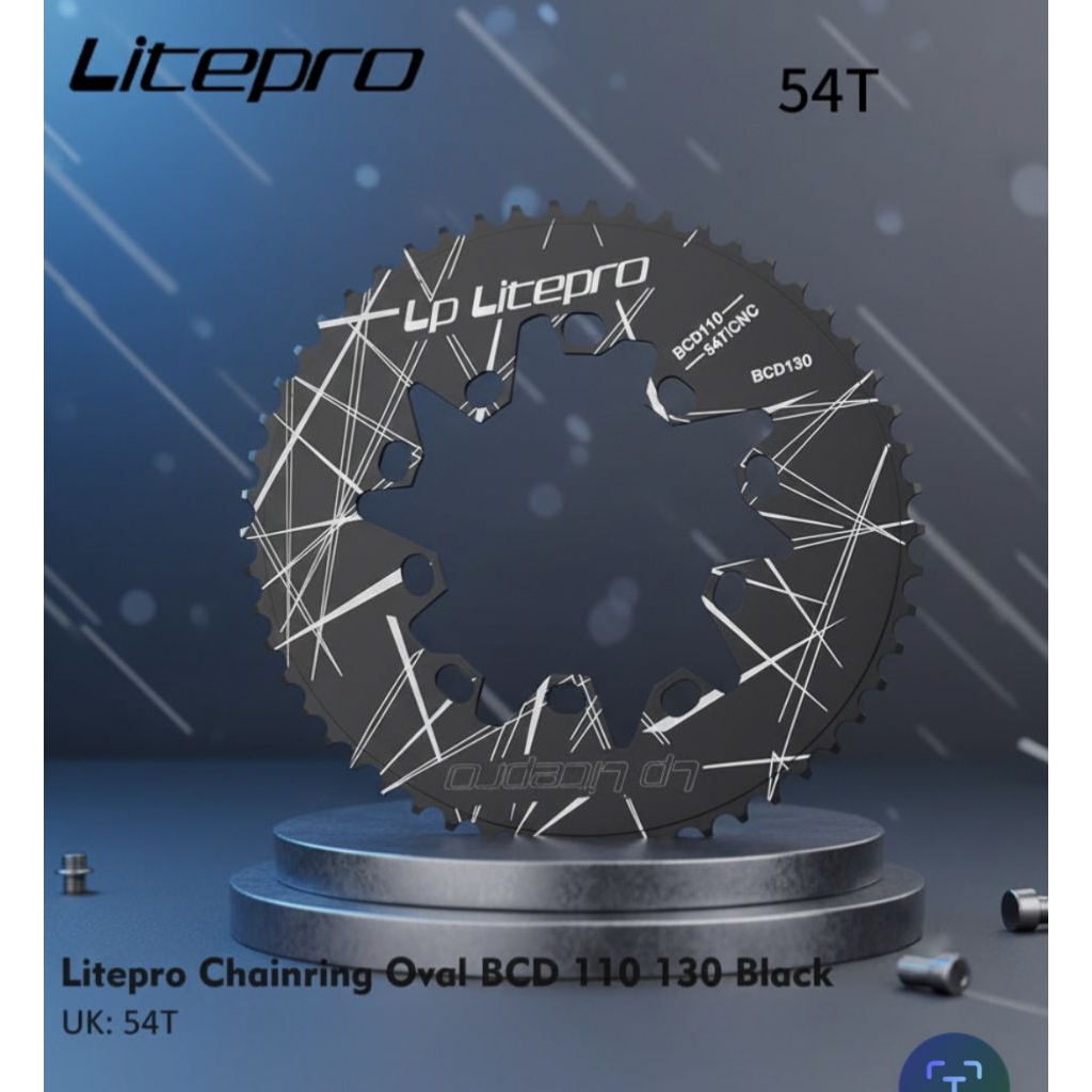 chainring chain ring oval Litepro 48T 54T sepeda balap lipat minivelo gravel fixie bcd 130