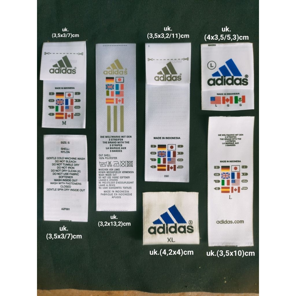 tag label adidas label tag size misc