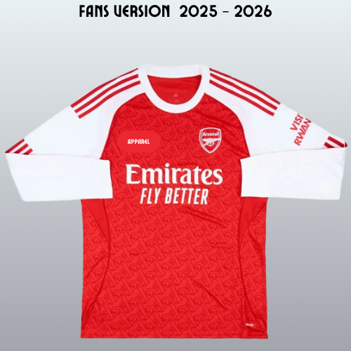 Jersey arsenal home 2025 2026 long sleeve
