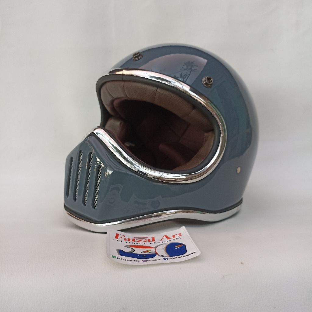 Helm Cakil Vintage Marine Grey