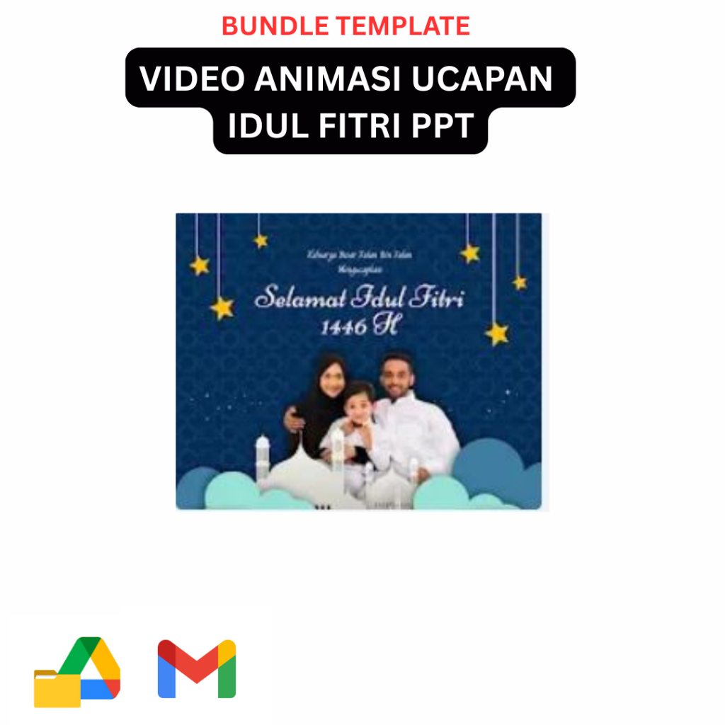 VIDEO ANIMASI UCAPAN  IDUL FITRI PPT