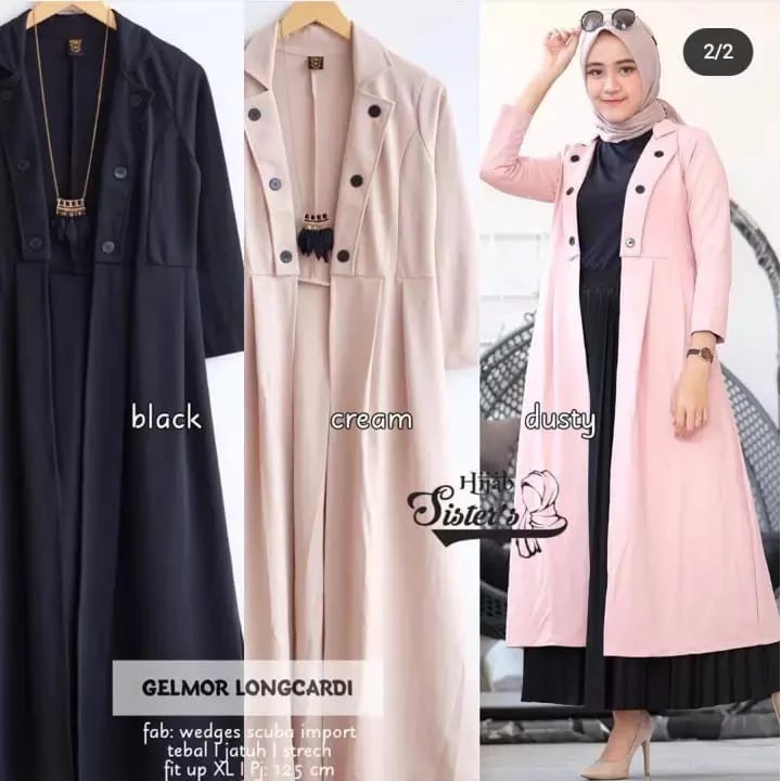 Premium Gelmor Long Cardy Cardigan Trendy Cardigan Terbaru Kekinian 2025 Motif Kancing