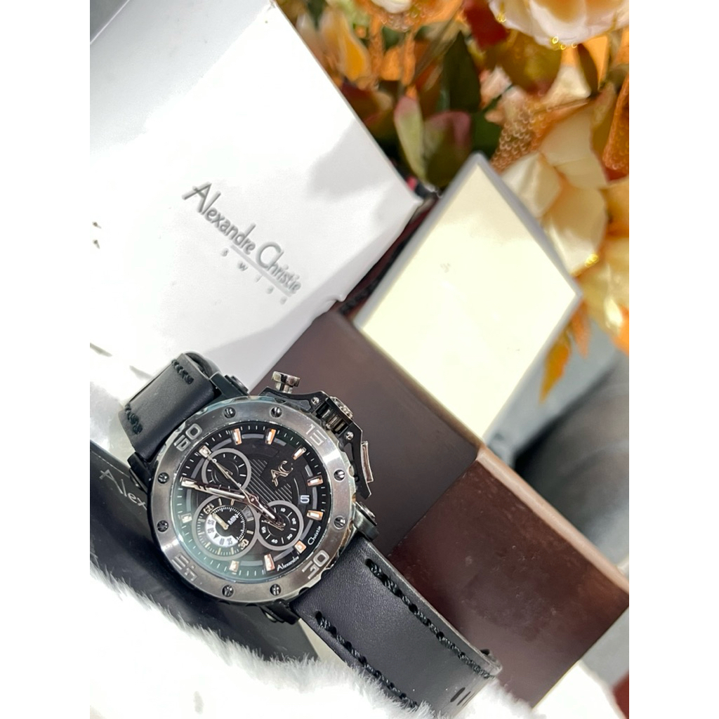 Dijual Jam Tangan AC Collection, AC 9205 MC Hitam Kulit