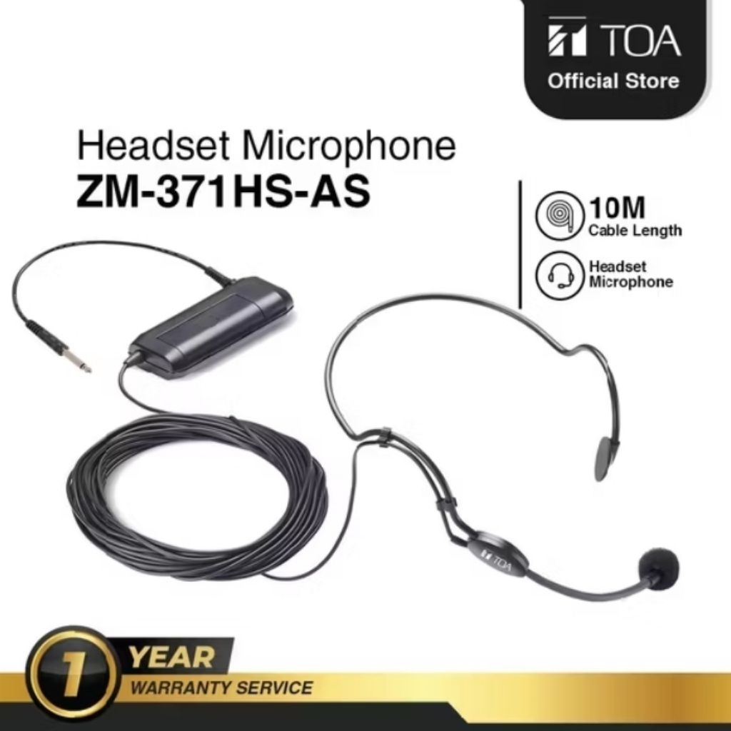 Microphone TOA Mic Bando Mic Headset ZM 371 HS