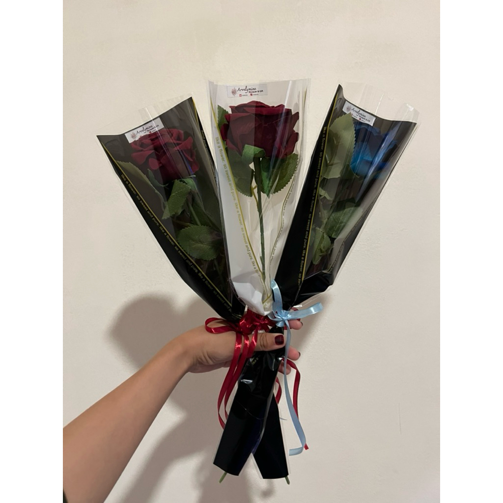 Buket Bunga Single Rose / Untuk Anniversary, Pacar, Keluarga, Sahabat dll. Ready Siap Kirim Sukabumi