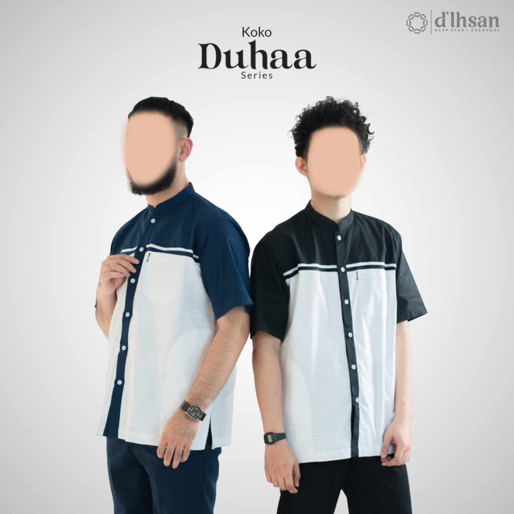 Koko Duhaa Series d'Ihsan - Baju Koko Kerah Shanghai Lengan Pendek