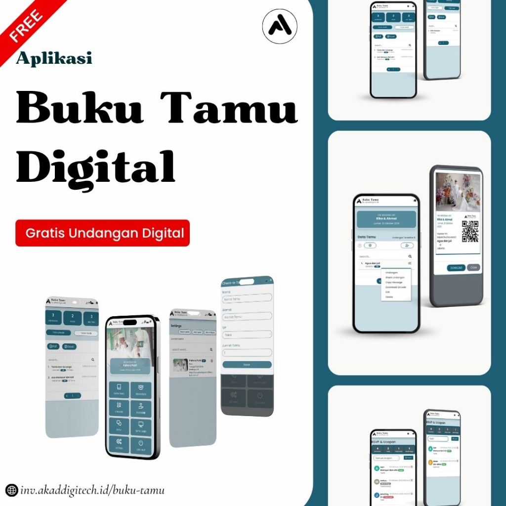 Buku Tamu Digital QR Code | Guestbook Online Check-in + RSVP & Undangan Digital Gratis