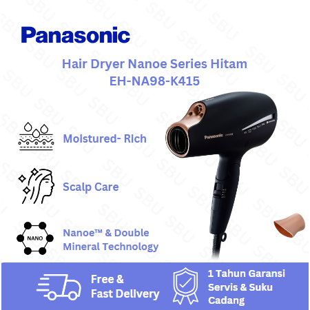 Panasonic EH-NA98-K415 Pengering Rambut Nanoe Series - Hitam