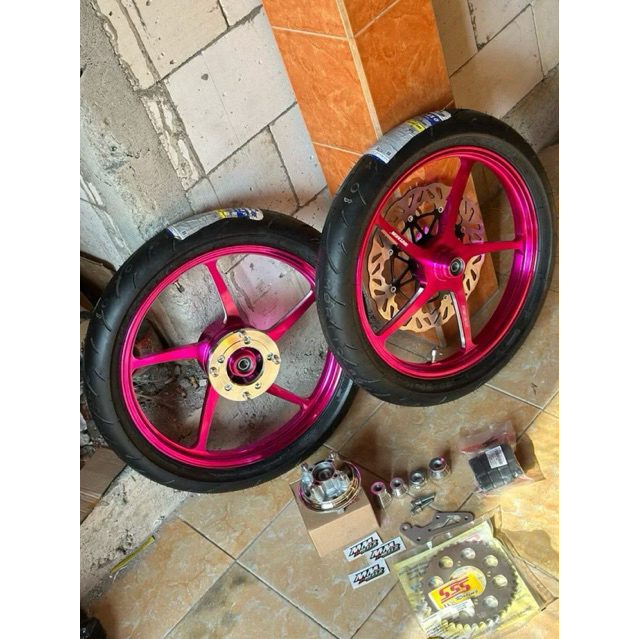 WHEELSET, VELG, VELG MUTAKIN, WHEELSET ENKEI 525, PNP CRF, KLX, DTRACKER