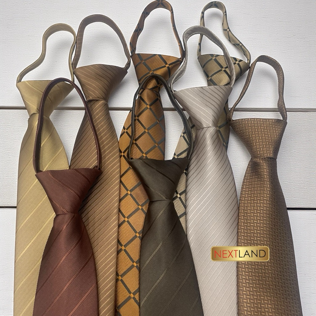 NEXTLAND - Dasi instant dasi coklat simpel praktis anti repot tinggal pakai 50cm x 7,5cm