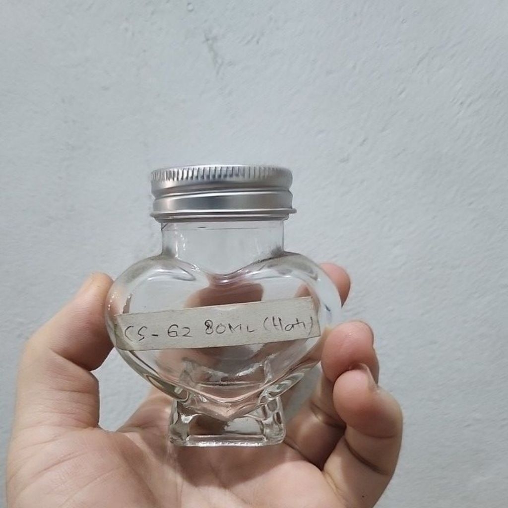 toples kaca hati botol hati kaca botol mini kaca 80ml toples mini estetik hampers souvenir