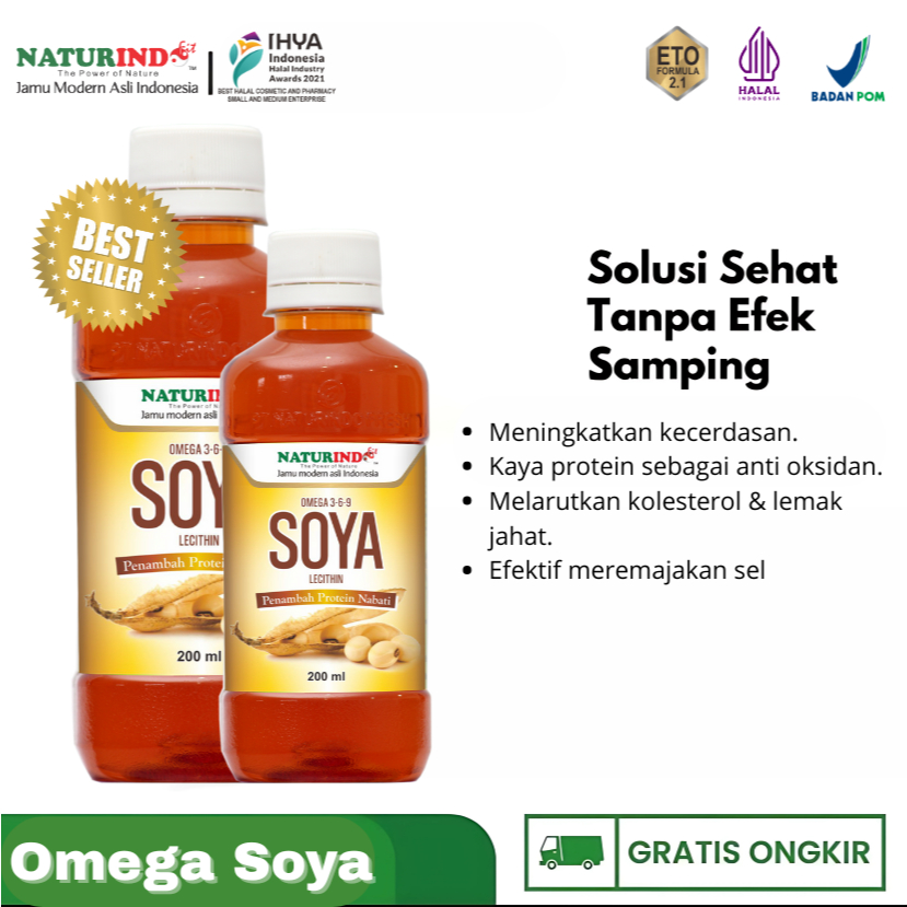 Obat Herbal Omega 3 6 9 Soya Lecithin Suplemen Vitamin Dan Nutrisi Herbal Naturindo 200Ml