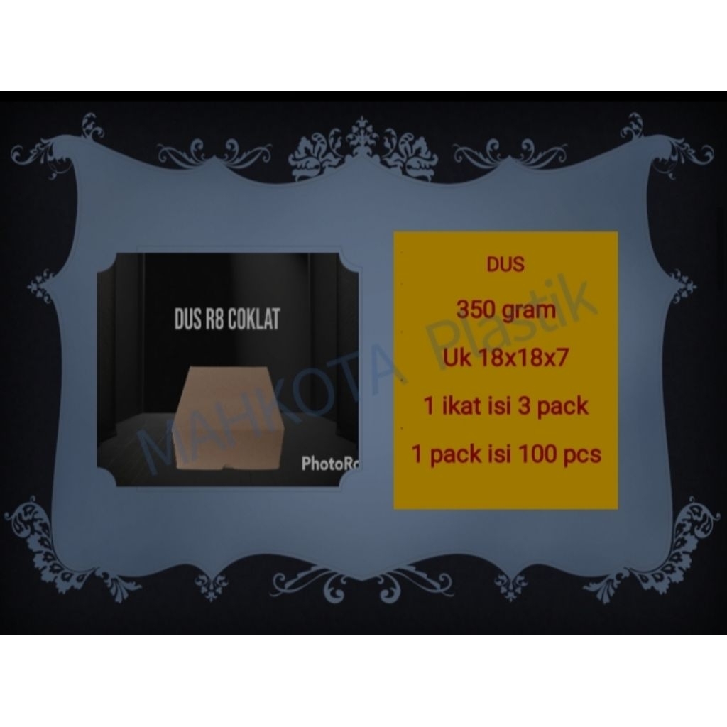 Dus R8 Motif/Dus Nasi/Box Jajan
