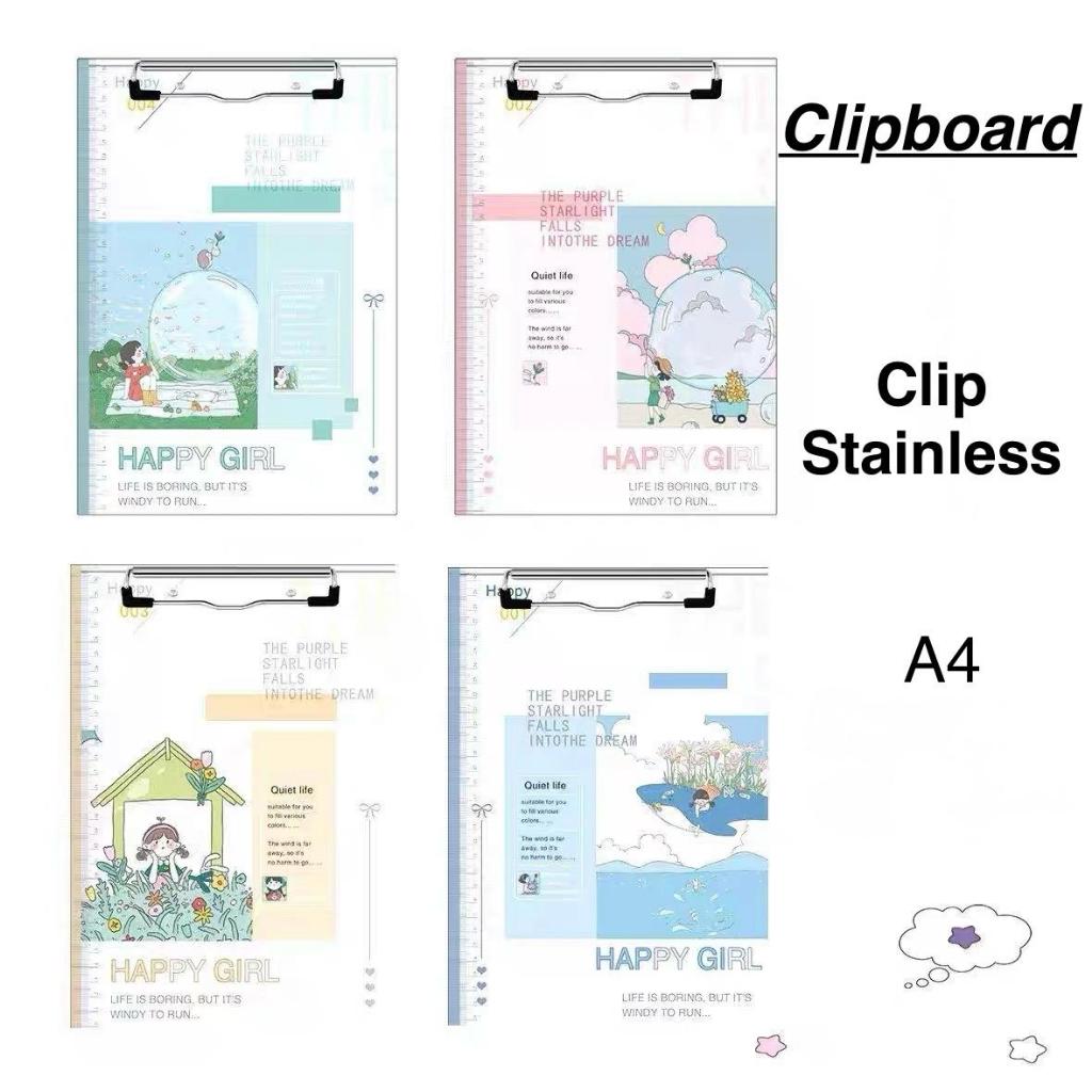Clipboard Papan Ujian cotton Aesthetic/papan jalan clip stainless/papan tulis