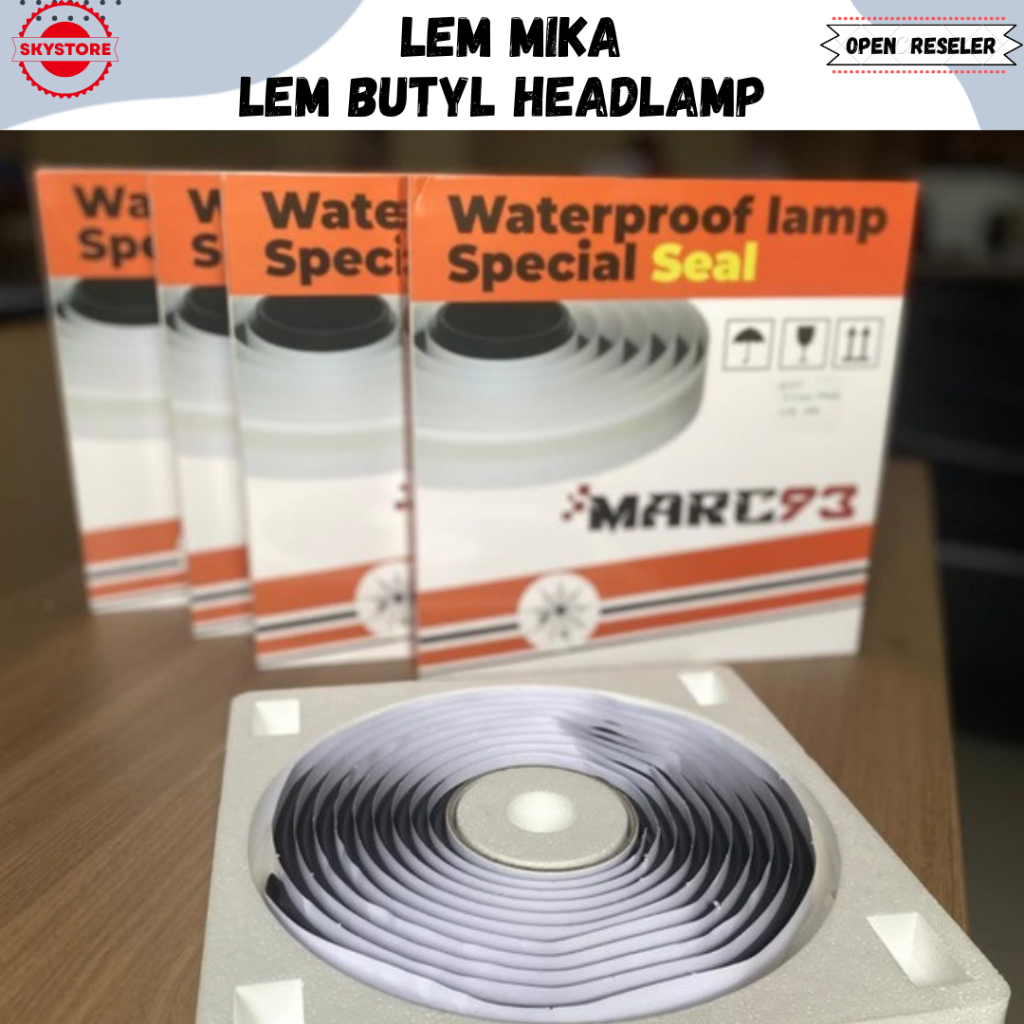LEM MIKA LEM BUTYL HEADLAMP LAMPU KENDARAAN MOTOR MOBIL WARNA HITAM | ORIGINAL TERMURAH