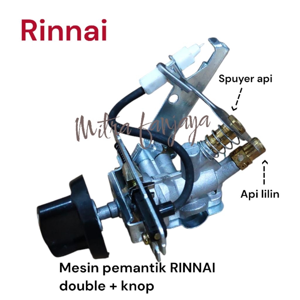MESIN KOMPOR GAS RINNAI DOUBLE SPUYER API LILIN+ KNOP