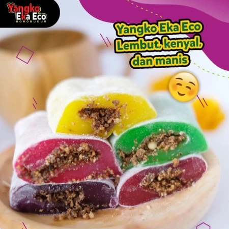 Yangko Mochi Eka Eco Makanan Tradisional Varian Rasa Isi 24 Iris Khas Borobudur