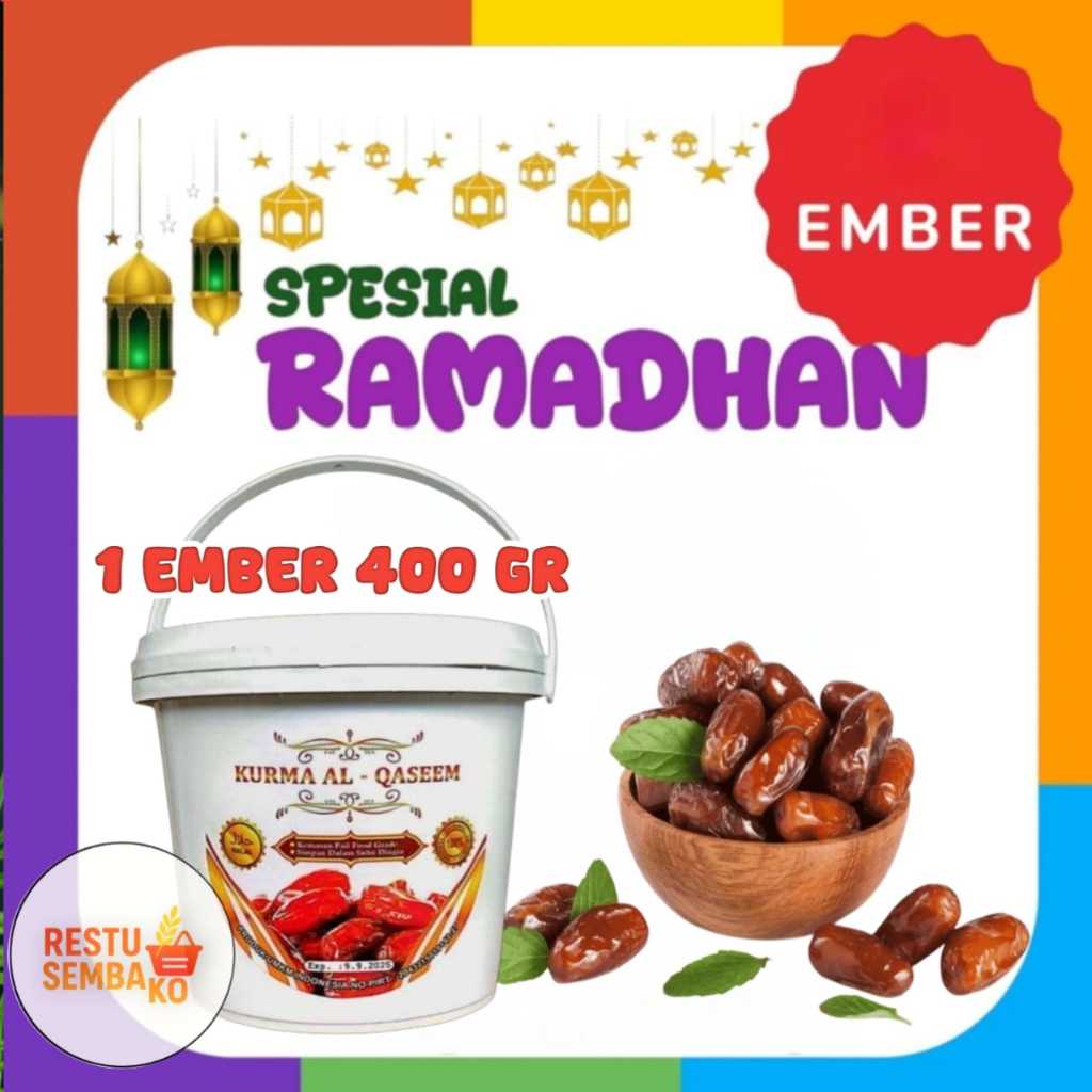 Kurma Al Qaseem 400 Gr - Kurma Premium - Kurma EMBER ARAB SAUDI manisan buah kurma