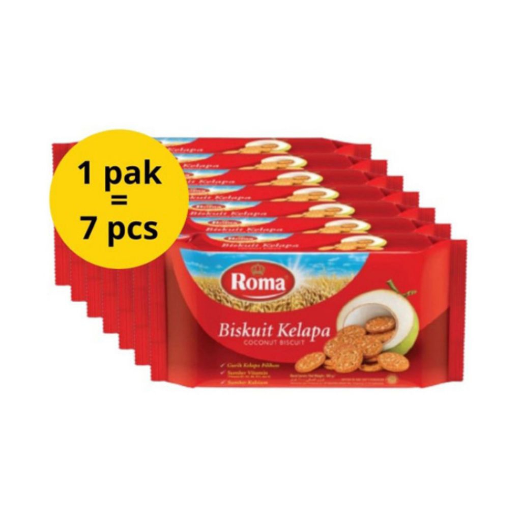 ROMA BISKUIT KELAPA 1 PAK 300 Gr ( 1 PAK = 7 PCS )