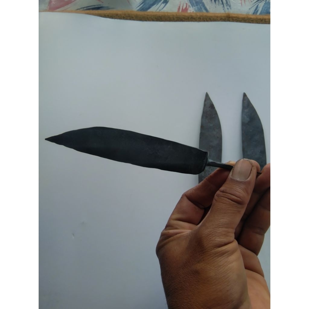 Bilah pisau garpu / pisau herder buatan lokal ukuran 5 inchi