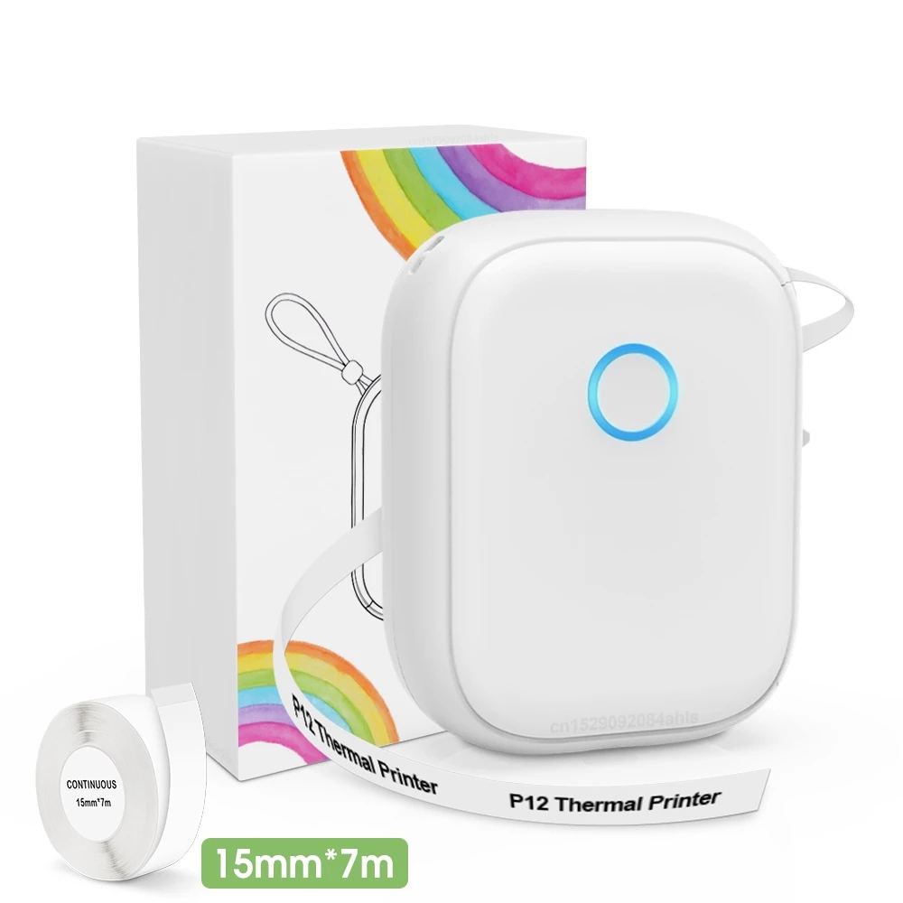 MARKLIFE P12 Bluetooth Printer Inkless Portable Thermal Printer Barcode QR code Label Printer