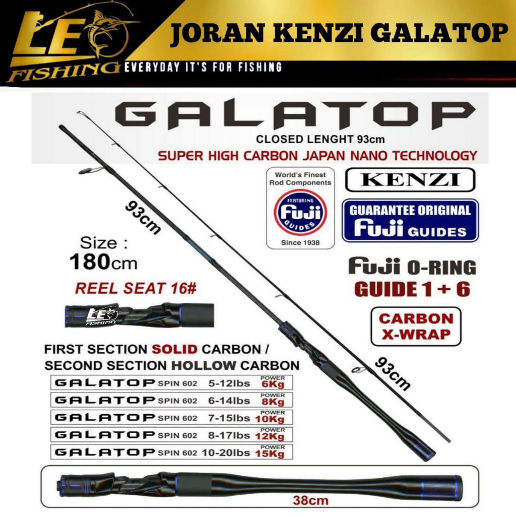 JORAN KENZI GALATOP 180CM JORAN SPINNING TERLARIS JORAN PANCING TERLARIS