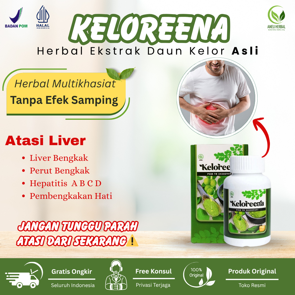 Keloreena Herbal - Obat Liver, Liver Bengkak, Perut Bengkak,Hepatitis,Pembengkakan Hati,Infeksi Hati