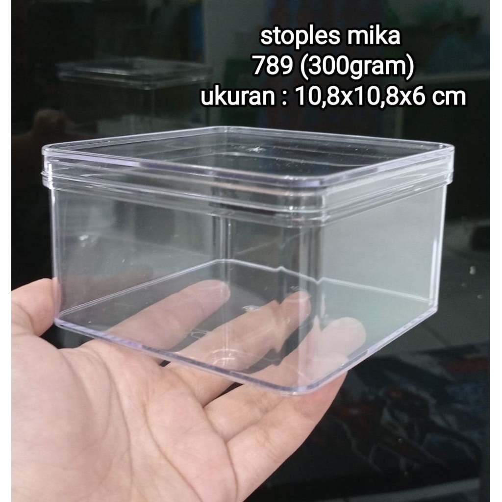 *KHUSUS BATAM* 789 stoples mika segi/toples kue hampers/kotak toples bening cookies 1lusin(12pcs)