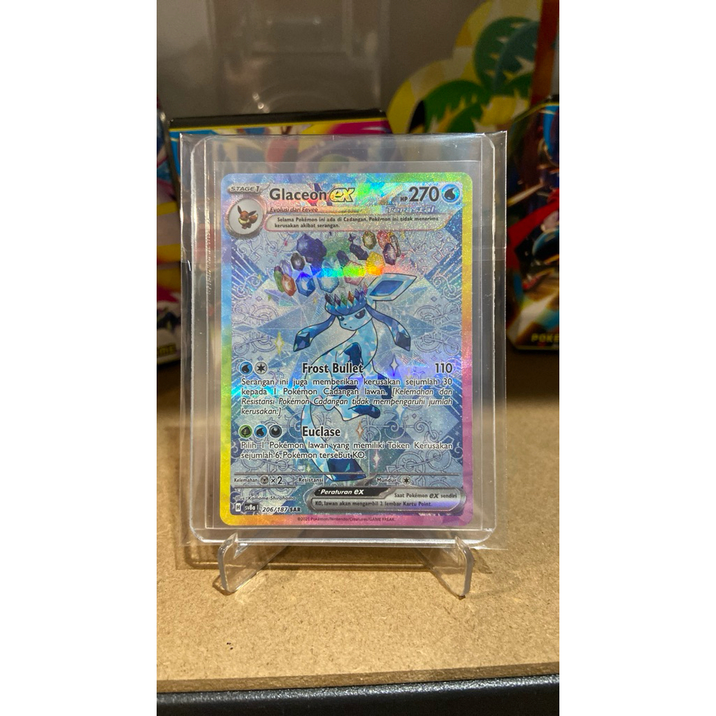Glaceon ex SAR Kartu Pokemon Indonesia Terastal Festival