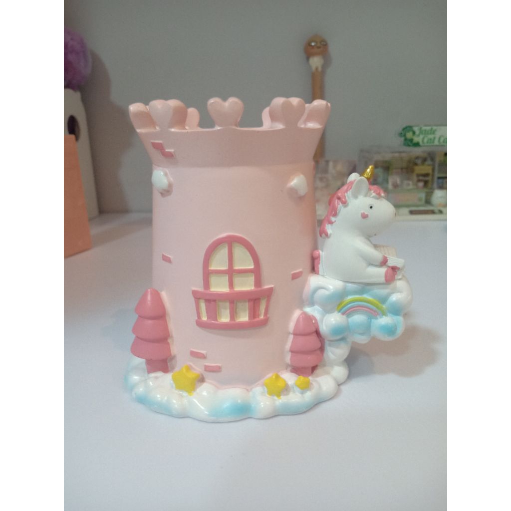 [BEKAS] Penholder tempat pulpen pensil alat tulis unicorn pink lucu aesthetic murah