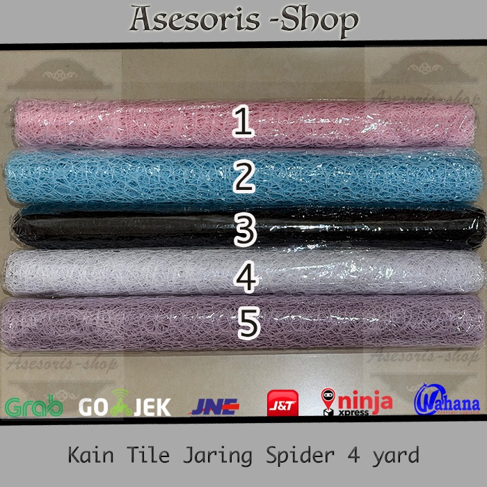 [ PER 1 ROL ] Kain Tile SPIDER | Kain Tule Spider 4 Yards | Kain Tile Motif Jaring Laba Laba | Kain 