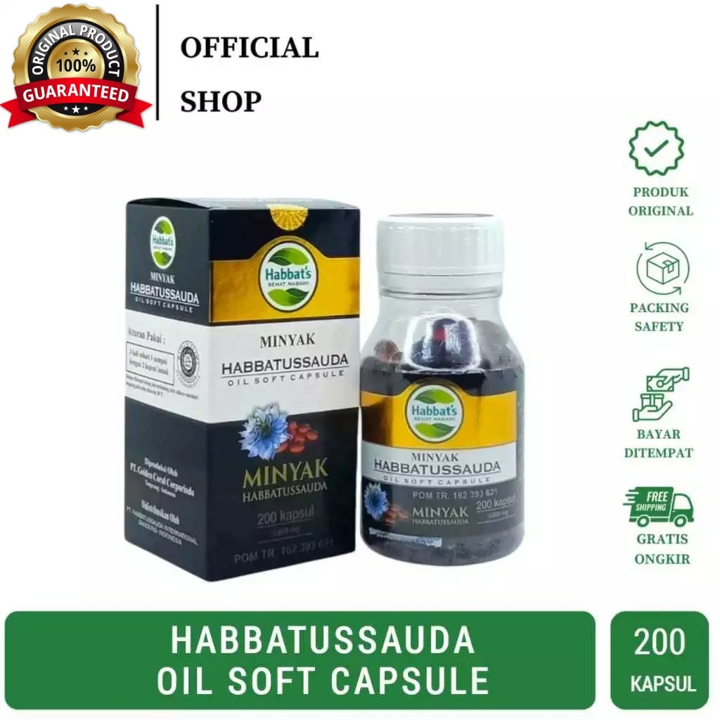 HABBATUSSAUDA OIL SOFT CAPSULE promil extra minyak kapsul jinten hitam obat herbal tradisional BPOM