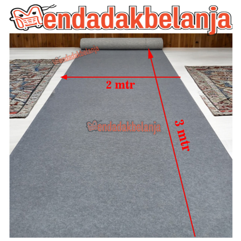 Karpet polos ukuran 3mtr x 2mtr | karpet lantai | karpet meteran | mendadakbelanja