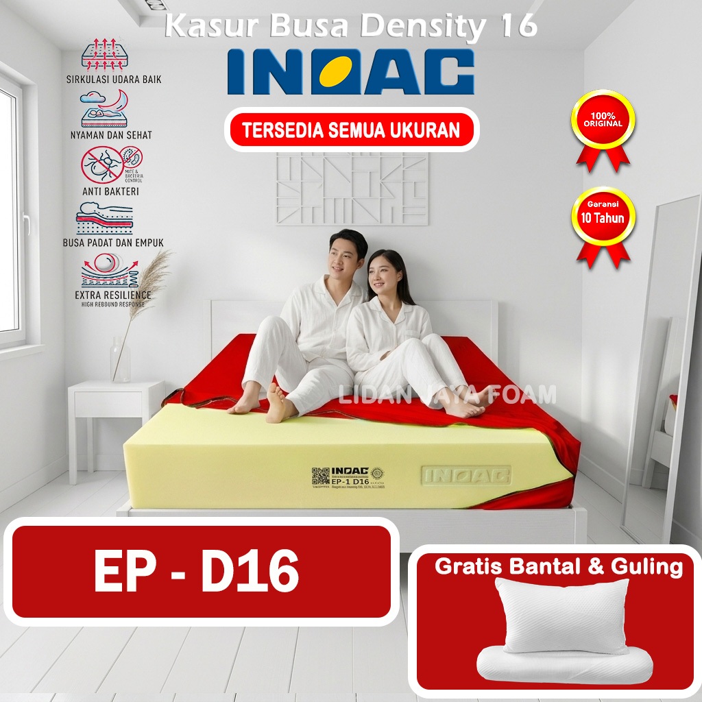 [ ORIGINAL ] KASUR BUSA INOAC EP - 1 DENSITY 16 GARANSI 10 TAHUN SEMUA UKURAN