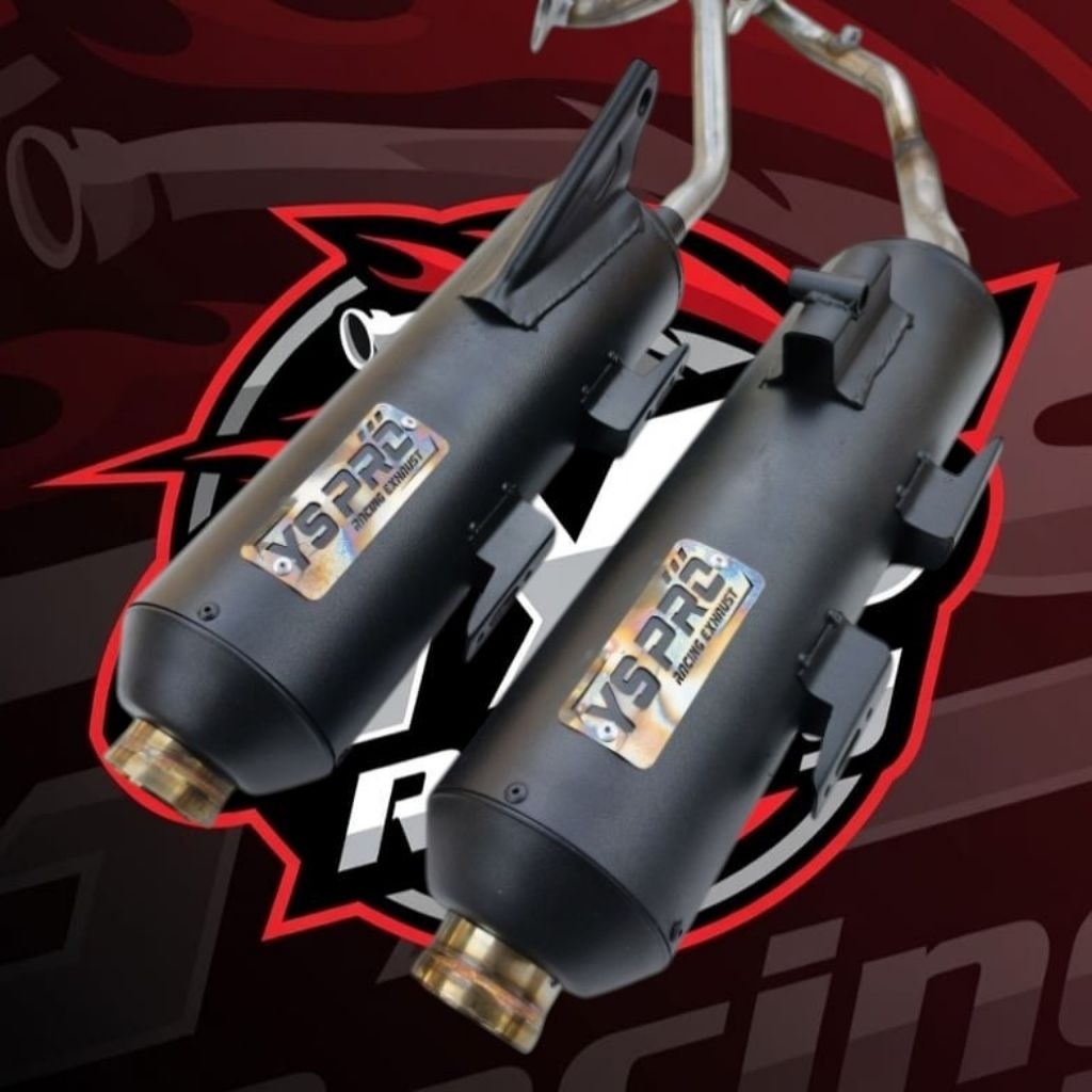 Knalpot SHIJIRO SHIROJI Original YS PRO Racing Exhaust Saringan full dan Sarteng fullsistem Motor Be