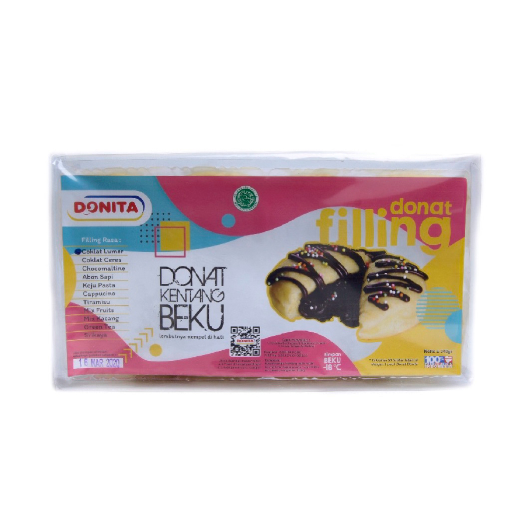 Donita Donat Kentang isi Coklat|Ori|Coffee 300g isi 6 pcs