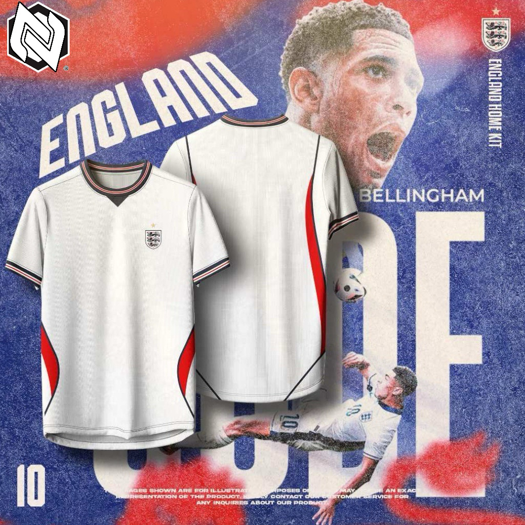 JERSEY INGGRIS HOME AWAY PIALA DUNIA 2026 FREE CUSTOM NAMSET
