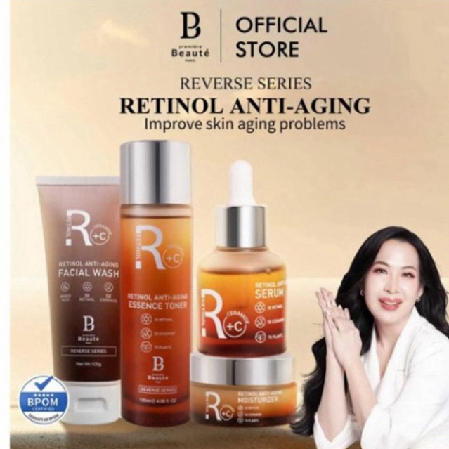 PREMIERE BEAUTE REVERSE SERIES RETINOL ANTI SKINCARE SET AGING BPOM