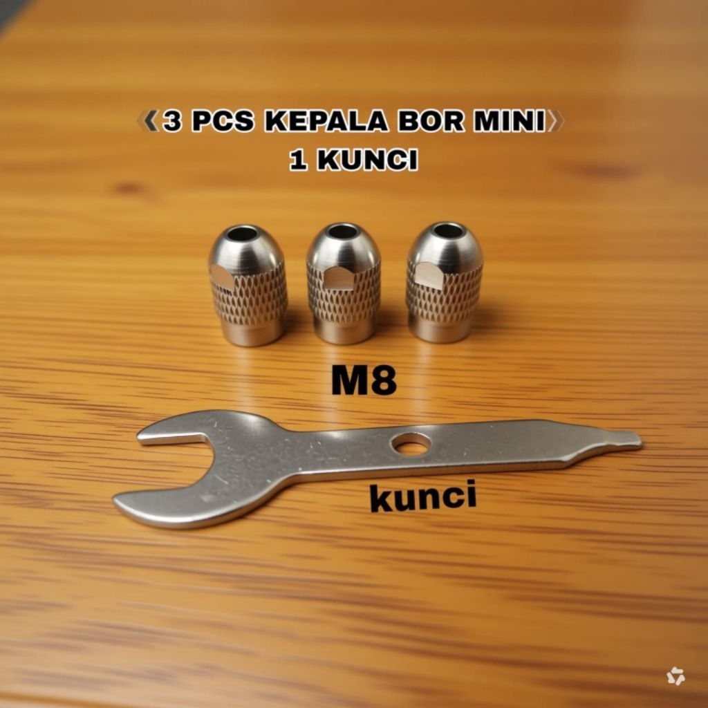 1 set chuck mini drill kepala bor mini