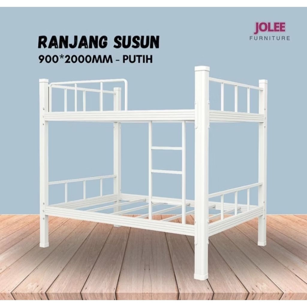 Tempat tidur susun / ranjang susun besi / dipan tingkat