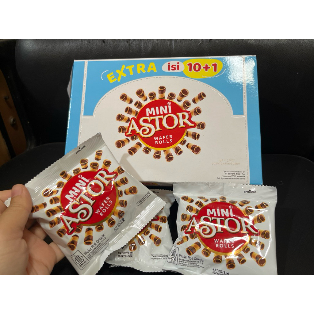 Mayora Mini Astor Wafer Rolls 15gr x 10 Bungkus