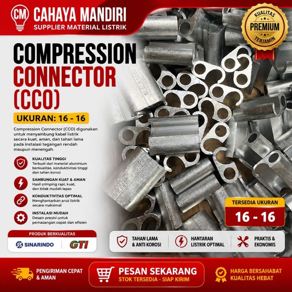 CCO 16-16 Konektor penyambung kabel